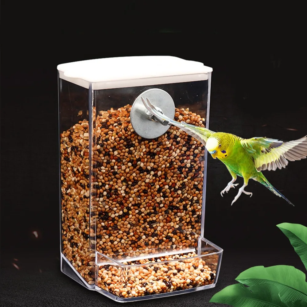 Vogel häuschen mit großer Kapazität Anti-Splash-Vogelfutter spender Langlebige Papageien fütterung sbox für kleine mittlere Vögel Image