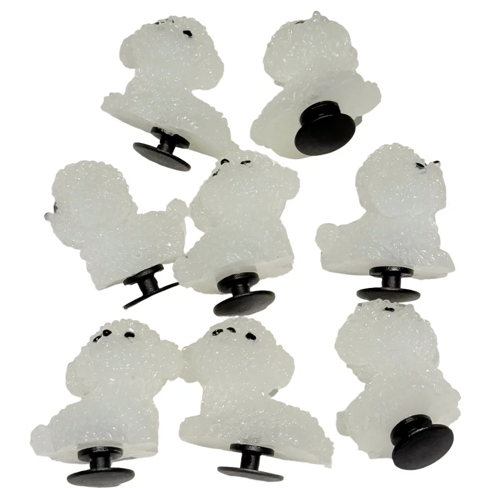 8Pcs Cartoon Tier Hund PVC Leuchtende Wachsen Auf Die Nacht Schuh Charms Für Clogs Pins Garten Schuhe Taste Dekoration Urlaub präsentieren Image