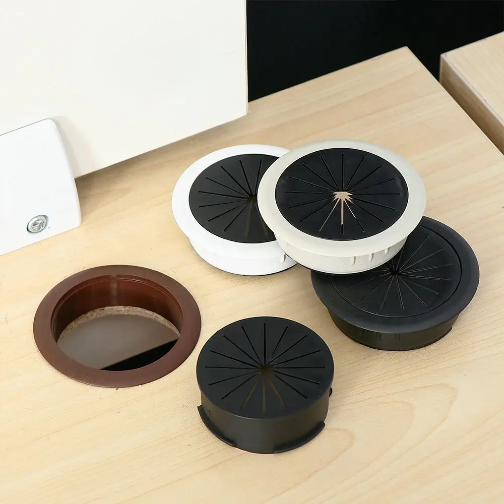Schreibtisch Tisch Draht Loch Abdeckung Computer Tülle Tisch Kabel Outlet Staub Stecker Draht Ordentlich Lagerung Organizer Image
