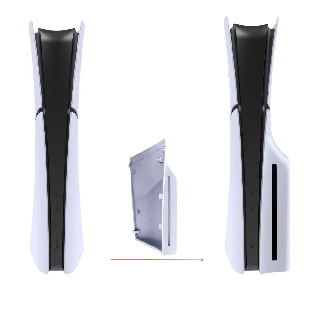 Hochwertige harte weiße Panels, Ersatz-ABS-Seitenscheibenplatte, einteiliges Gehäuse für PS5 Slim Disc Digital Image