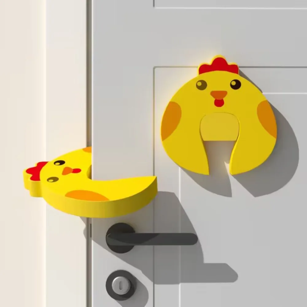 Niedliche Cartoon Tier Neugeborenen Baby Sicherheit Pflege Möbel Schutz karte Tür stopper Sicherheit Kinder schloss Fingers chutz Image