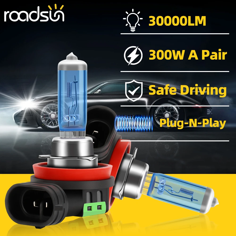 2Pcs 12V Auto H7 Xenon Scheinwerfer 6000K Weiß Halogen Glühbirnen Auto Innen Licht 300W H1 h4 H11 9005 9006 Halogen Kopf Lampe