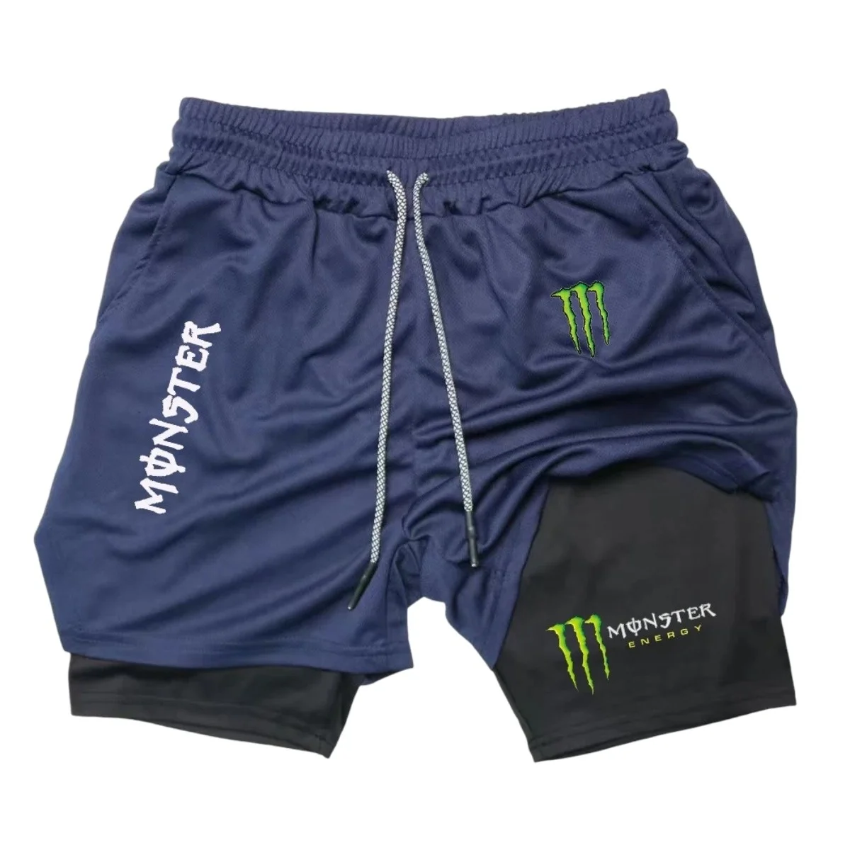 Monster Energy Short de sport pour homme, séchage rapide, respirant, pantalon de fitness, compression, course à pied, entraînement, vêtements de sport légers, été