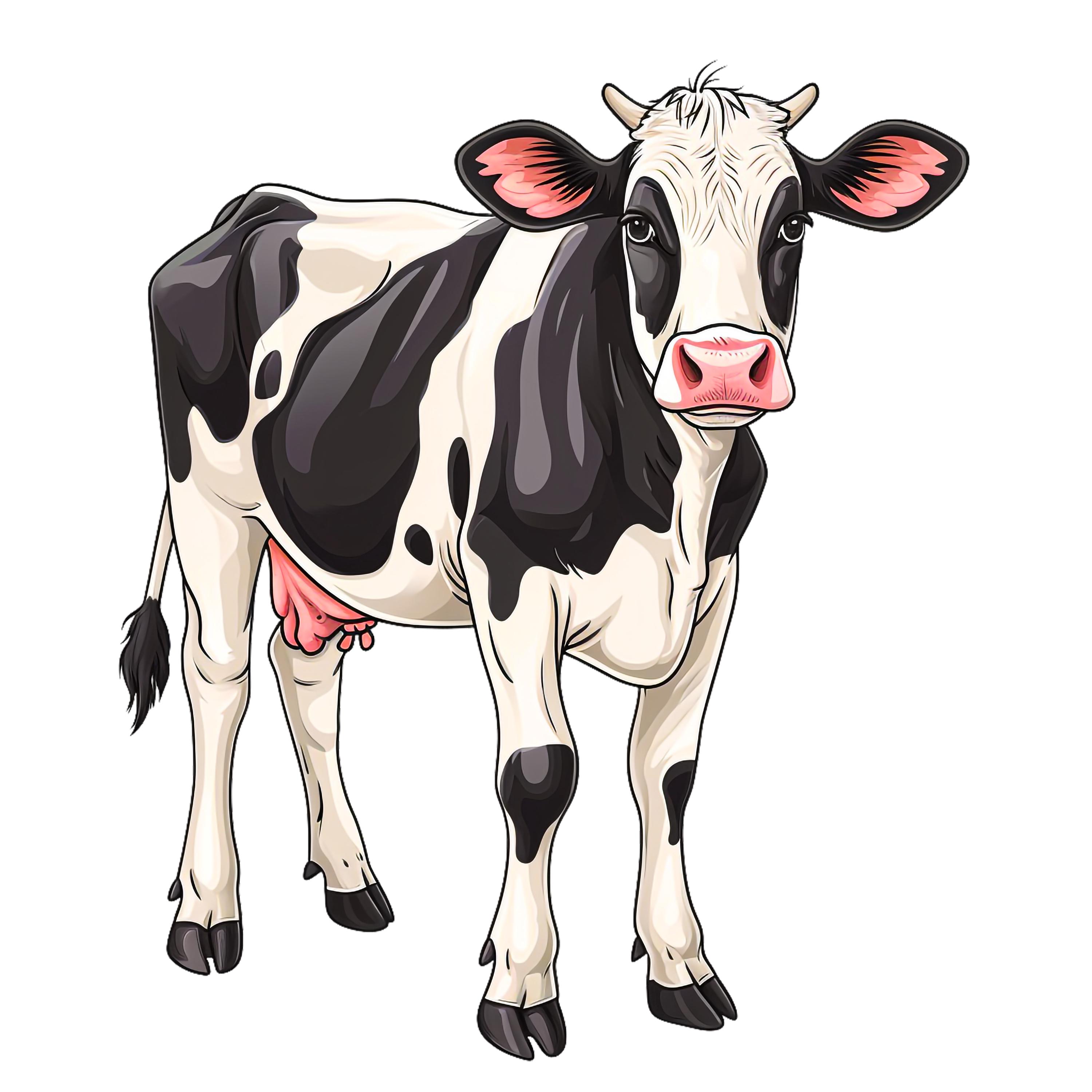 Set di 5 adesivi a forma di mucca, 5 pezzi, divertenti adesivi per auto a forma di mucca, vinile con animali da fattoria, impermeabili, decorazione pe