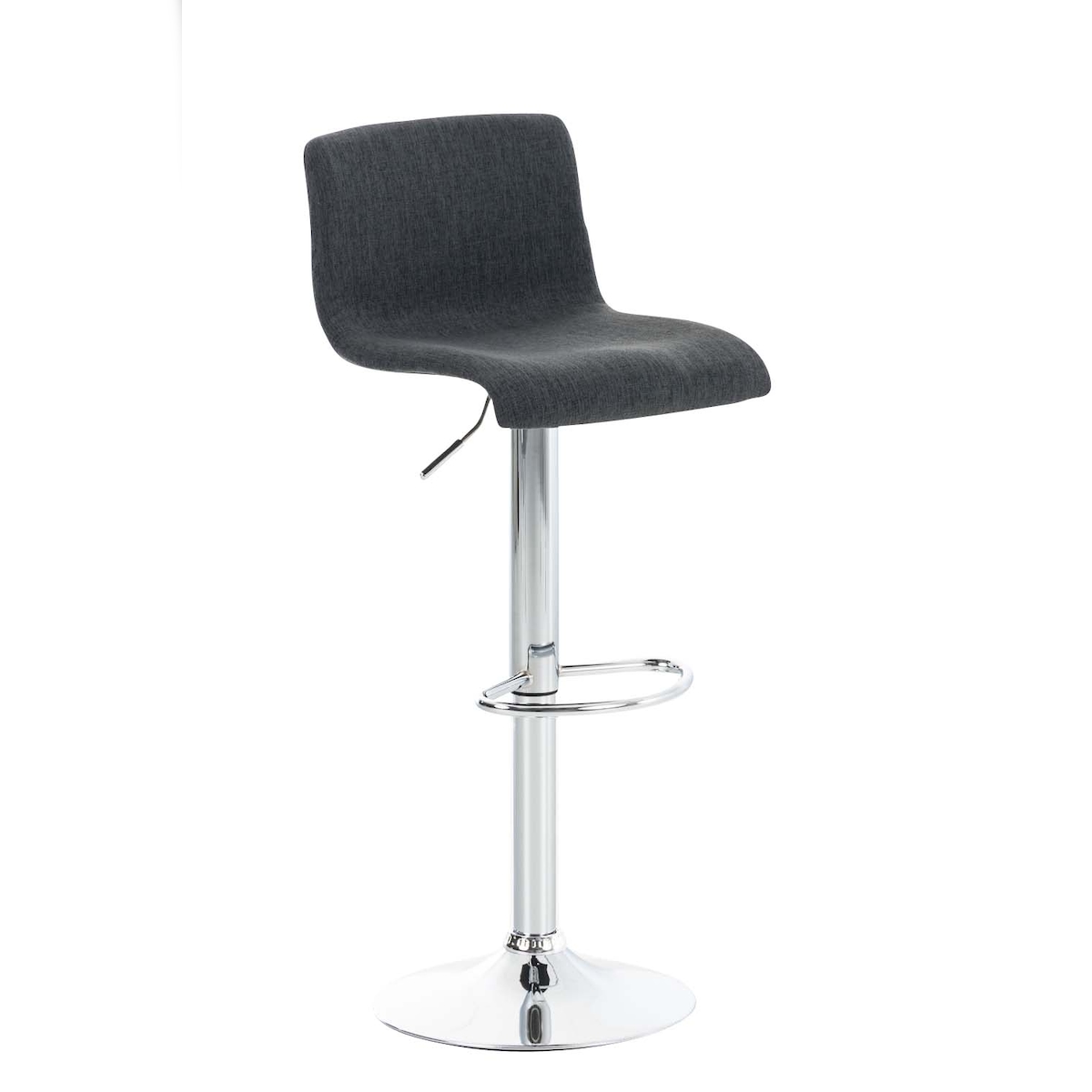 Proregal CHEFGASTRO Barhocker MAUI Stoff Chrom HxBxT 84x39x36cm Stoff Dunkelgrau Barstuhl Image