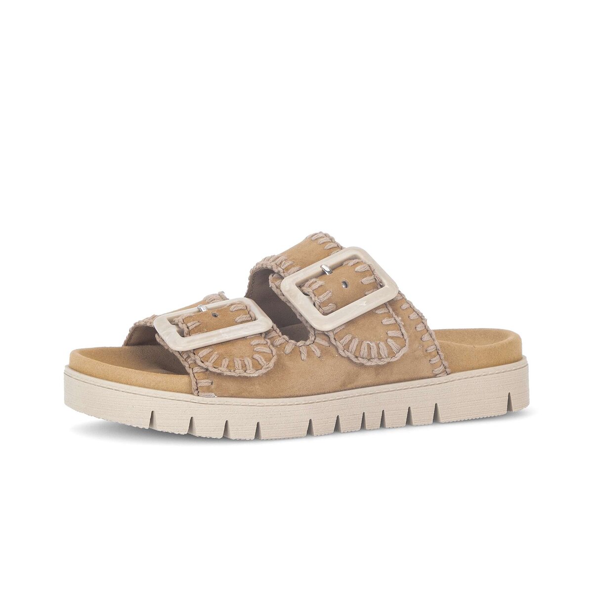 Pantolette GABOR "Pantolette", Damen, Gr. 44, braun, Schuhe Pantolette