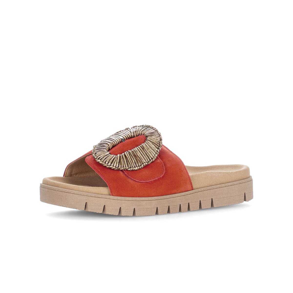 Pantolette GABOR "Pantolette", Damen, Gr. 38, rot, Schuhe Pantolette