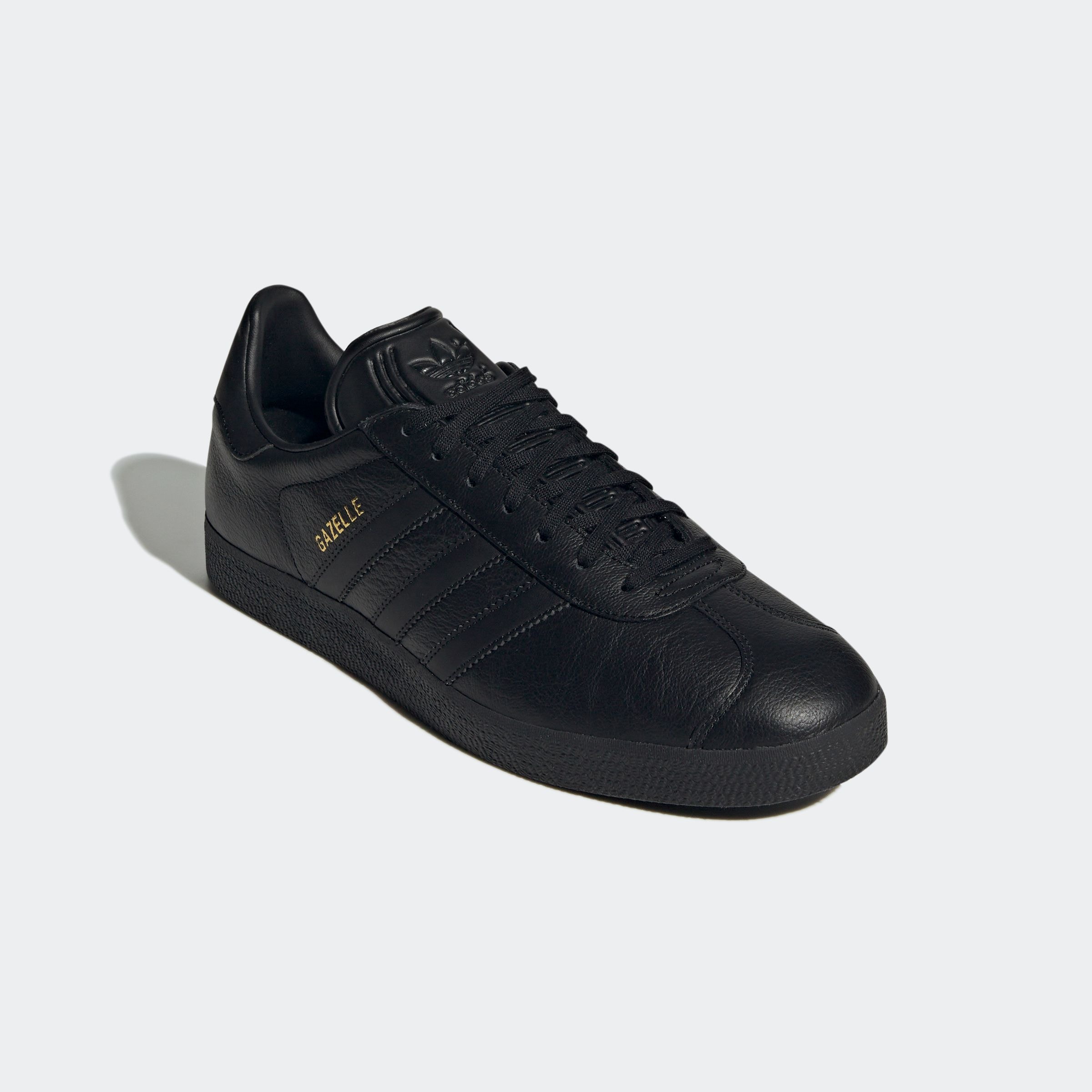 Sneaker ADIDAS ORIGINALS "Gazelle", Herren, Gr. 39, schwarz (core schwarz, core schwarz, gold metallic), Leder, Synthetik, Schuhe Sneaker