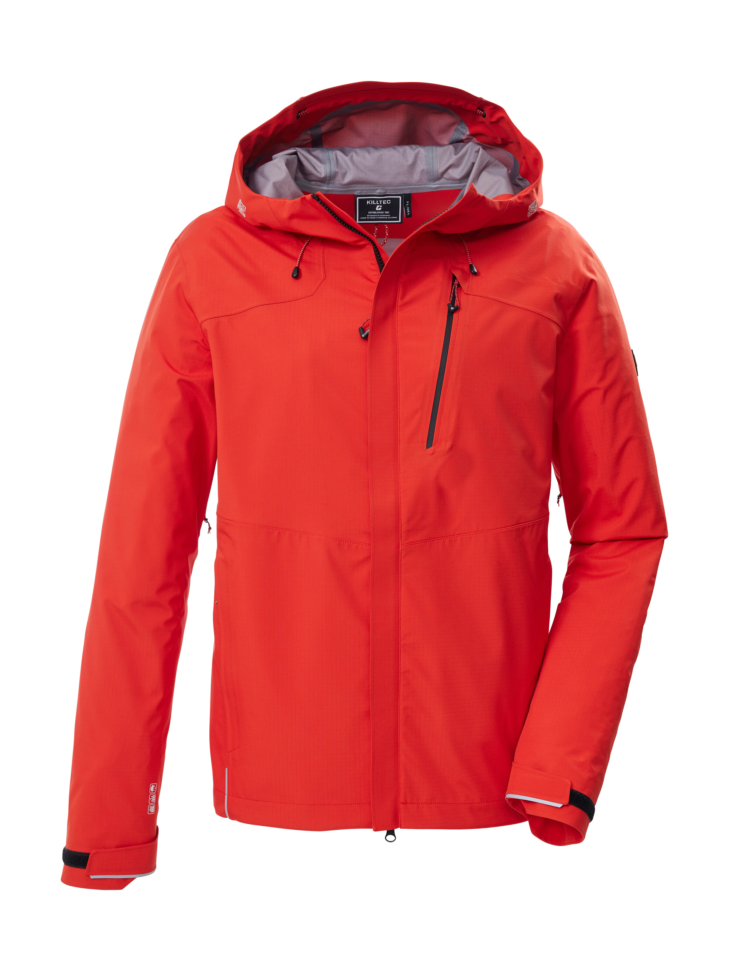 Funktionsjacke KILLTEC "KOS 27 MN JCKT", Herren, Gr. M, rot, Oberseite: 100% Polyester;Rückseite: 100% Polyester, Jacken Funktionsjacke, Leichte, wasserdichte, atmungsaktive 3-Lagen Funktionsjacke
