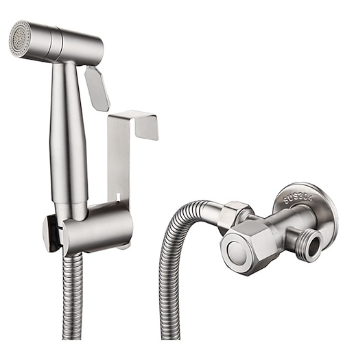 Hand-Bidet-Toilettensprüher, Badreinigungszubehör aus Edelstahl, Duschkopf, Schlauch für die Körperpflege, Haustierbad, Stoffwindel, Wischmopp, Waschmatratze Image