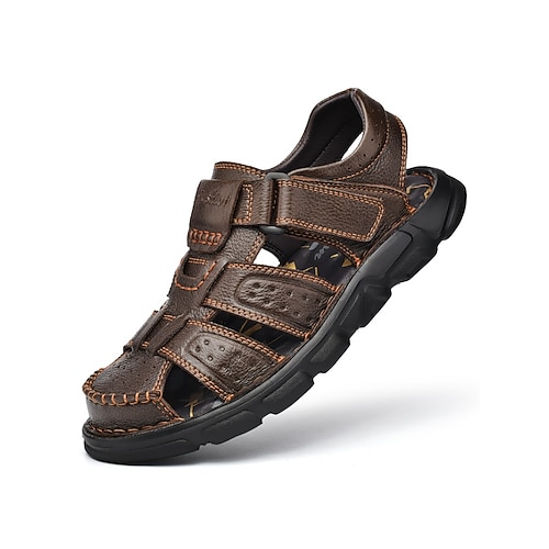 Strapazierfähige Herren-Strandsandalen aus wasserdichtem Kunstleder, entworfen für Komfort und Stil in Ihrem Sommerurlaub Image