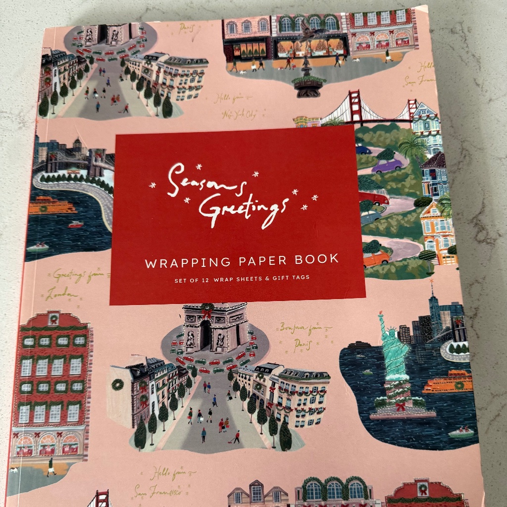 Anthropologie Holiday | Anthropologie Seasons Greeting Paper Book | Color: Pink/Red | Size: Os