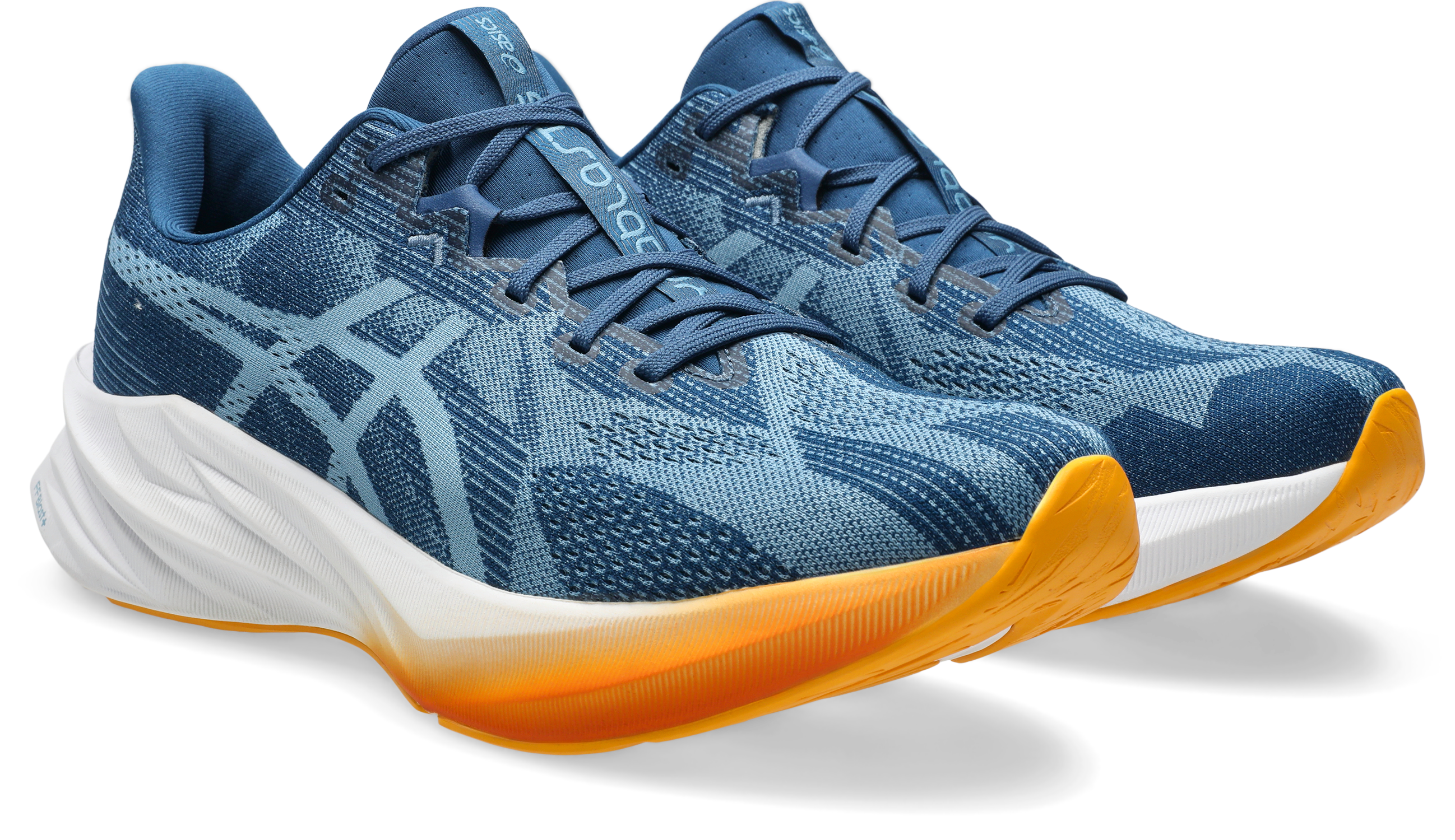 Laufschuh ASICS "DYNABLAST 5", Damen, Gr. 49, twilight blau, saba blau, Synthetik, Schuhe Laufschuh