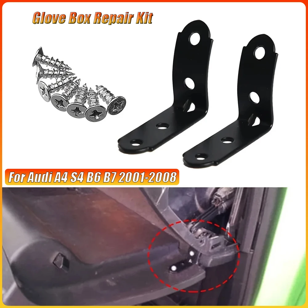 2 Pezzi Kit Riparazione Vano Portaoggetti per Audi A4 S4 B6 B7 2001-2008 Nero con Accessori Interni Audi per Modifiche