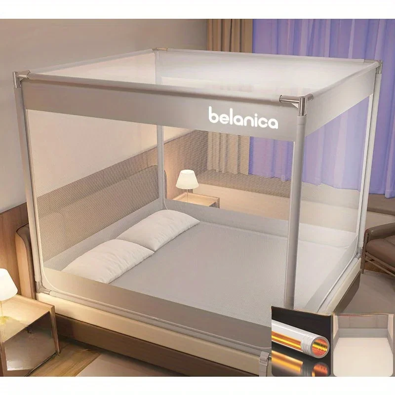 Sitzenbett der Klasse A, Anti-Drop-Moskitonetz, 1 Meter, 5, Bett 8, Haushalt, Schlafzimmer, kostenlose Installation, Jurte, Anti-Drop-Bett, voller Boden Image
