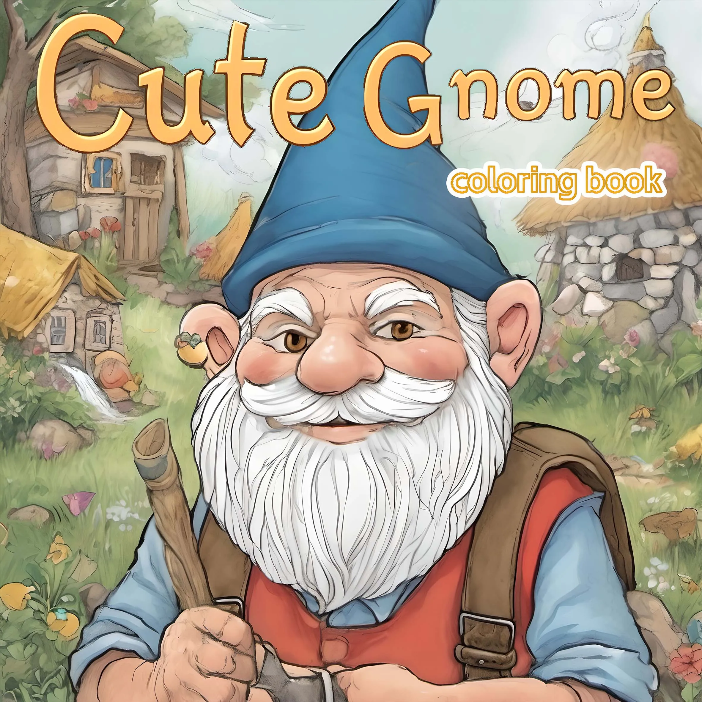 Niedliches Zwergen-Malbuch, 24-seitiges Geschenk für Geburtstagsfeier, Stress abbauen, Zeit totschlagen, Graffiti-Malerei, Zeichnung, Kunstbuch Image