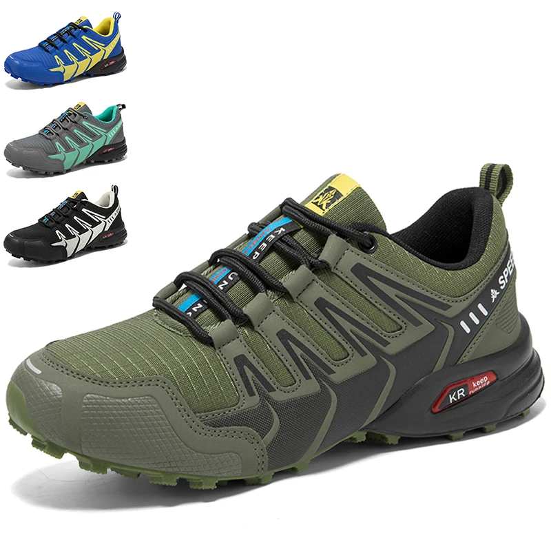 Men's Outdoor Cycling Sports Shoes Waterproof Non-slip Outdoor Sports Shoes Outdoor Hiking Camping Shoes Tactical Training Shoes