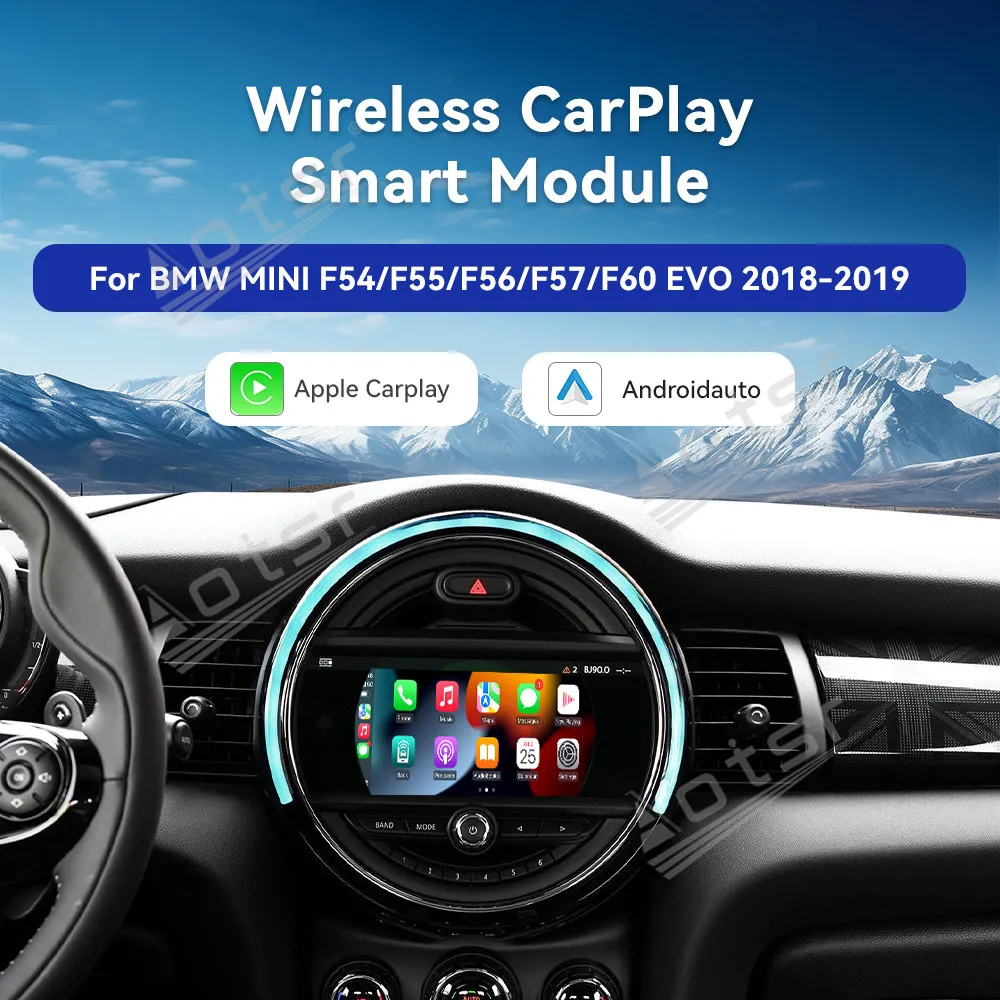 Neues Autozubehör für BMW MINI F54/F55/F56/G57/F60 EVO 2018-2019 Wireless Carplay Decoder Box Android Auto Link AirPlay Image