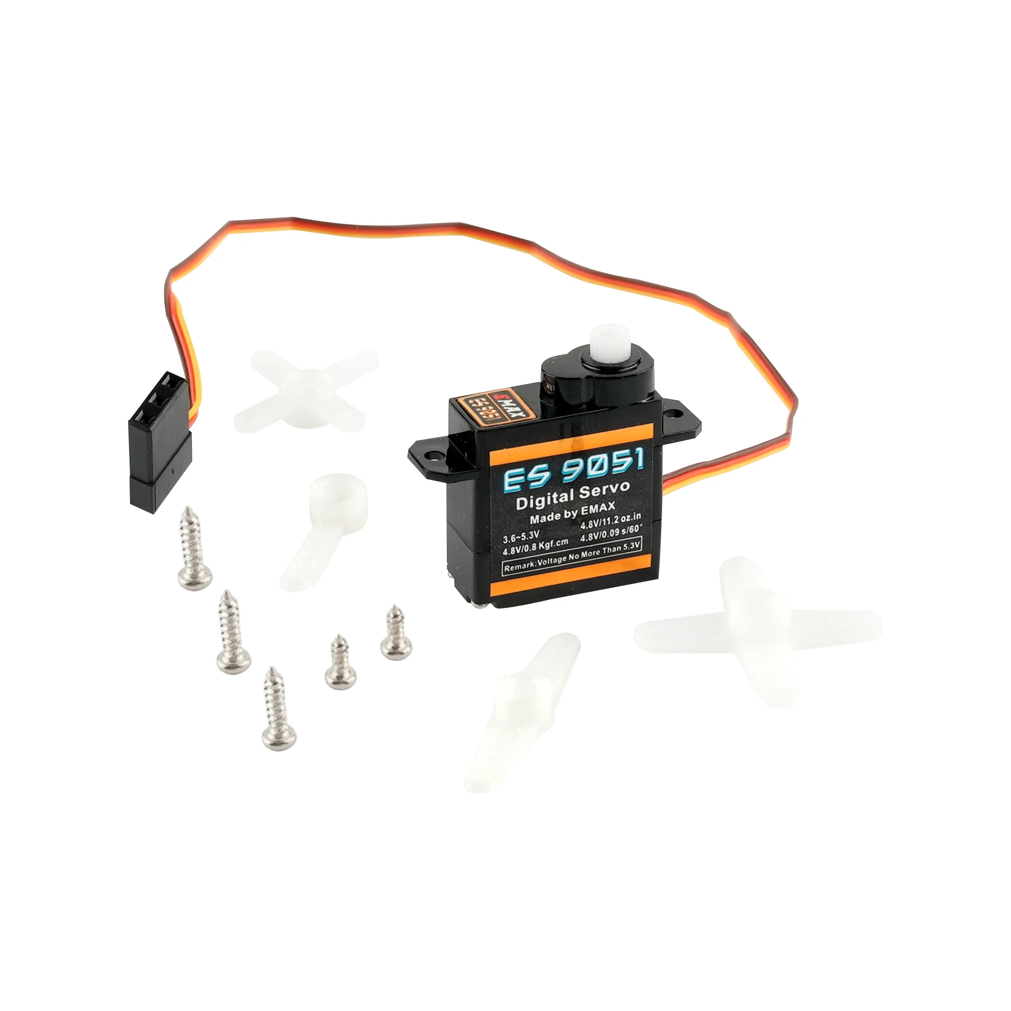 EMAX ES9051 ES 9051 4,8-5,5 V 4,3g 0,8 kg Getriebe Digital Servo Futaba JR Stecker Für 3D F3P Flugzeuge Hubschrauber Auto RC Zubehör Spielzeug Image