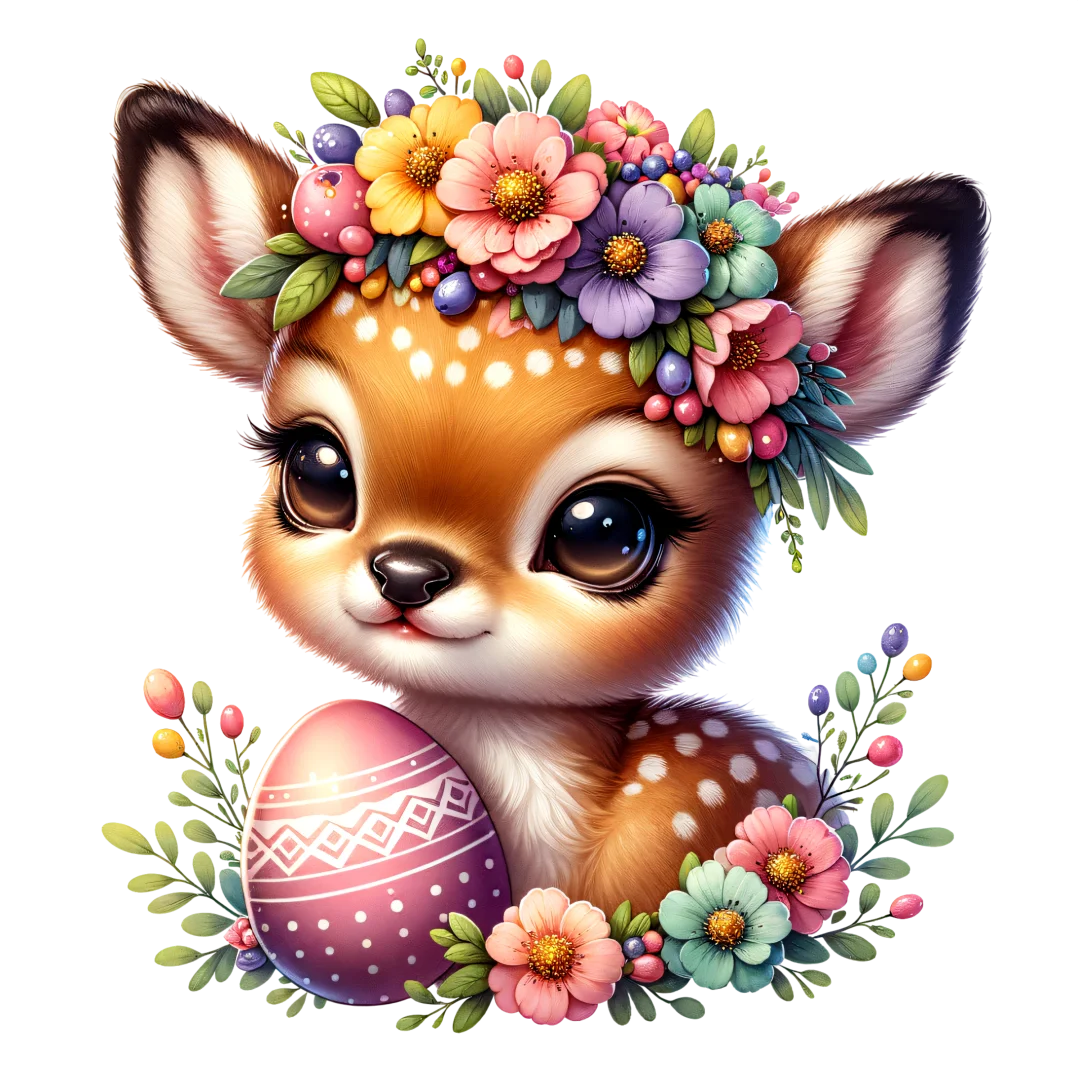 Osterkranz Hirsch Silikon-Backform mit Ostereiern Form Schokoladen-Fondant Kuchendekoration Form Image