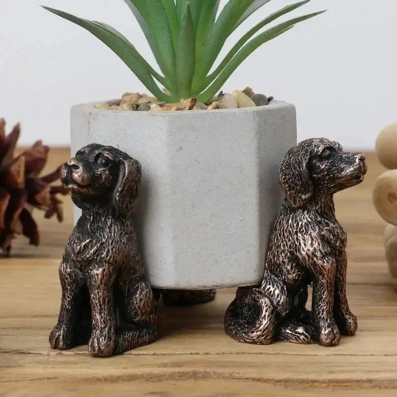 3 Stück Blumentopf-Füße, Ständer für den Außenbereich, Garten, Kunstharz, Topf, Fußpflanze, Bonsai-Halter, Tierform, Katze, Hund, Kaninchen, Blumentöpfe, Erhöhungen, Pad Image