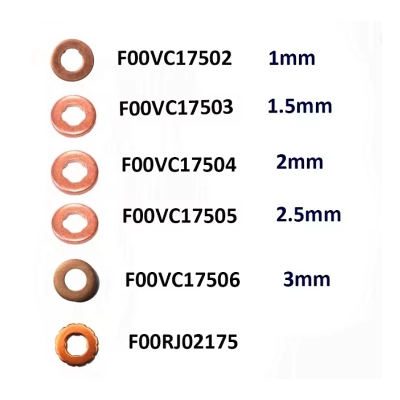 100PCS 7×15 7×13 9×19 Diesel Common Rail Injektor Düse Kupfer Dichtung Waschmaschine kraftstoff Pumpe Kolben Reparatur Werkzeug Dichtung Pad O Ring