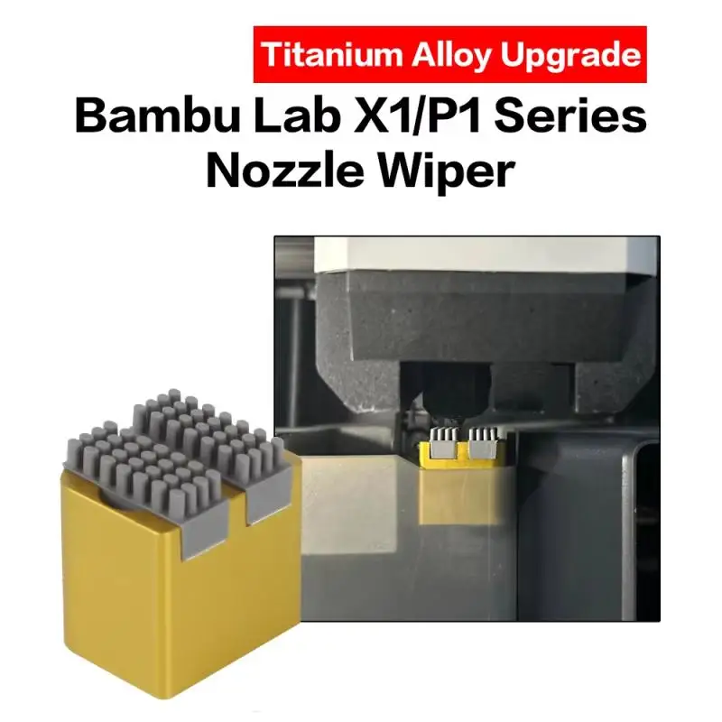 1Set Metall Für Bambu Labor Wischer Pinsel X1 P1S Serie Düse Pinsel Montiert Wäscher Druckkopf Reiniger Drucker Kopf wischen Image