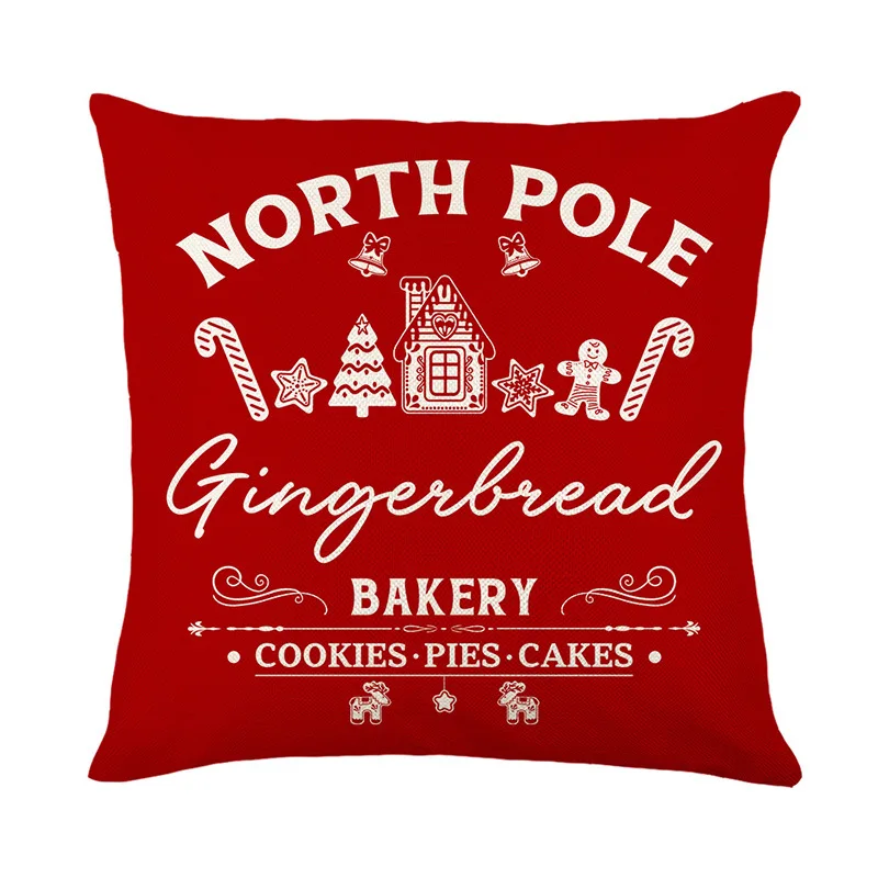 Neujahr Weihnachtsdekoration 2025 1 Stück Frohe Weihnachten Kissenbezug Kissenbezug Weihnachtsdekoration Heimdekorationen Image