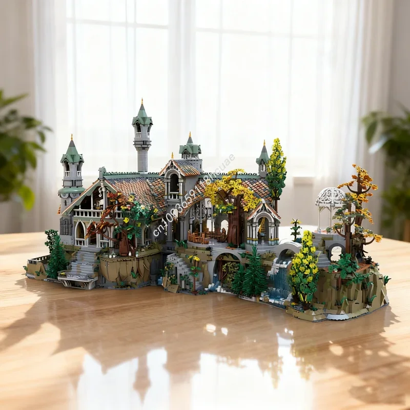 15055 Teile MOC Rivendell Erweiterungsbereich Bergbasis Modellbausatz Architektur Weihnachtsgeschenk Bausatz-Idee Bausteine für Kinder Image