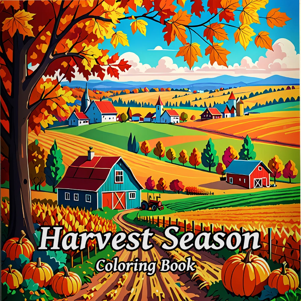 Malbuch der Erntesaison, Graffiti-Zeichnung, Malerei, Kunstbuch für Erwachsene und Jugendliche, Zeit totschlagen, Graffiti-Malerei, Zeichnung ﻿