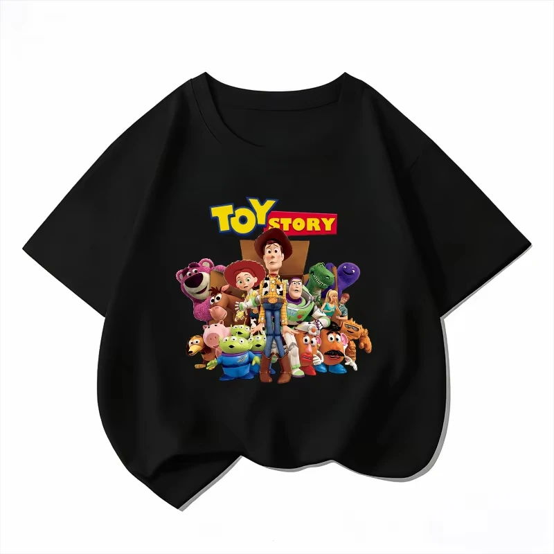 Spielzeug-Mobilisierung: Alle sammeln sich um das Cartoon-bedruckte Kinder-T-Shirt 2026 aus reiner Baumwolle, atmungsaktives Eltern-Kind-Freizeitoberteil. Image