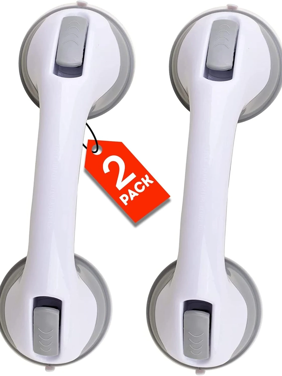 Haltegriff für Badewannen und Duschen, 12 Zoll Duschgriff mit Saugnapf, Behindertengerechter Badezimmergriff, Badezimmer-Sicherheitsgriff ohne Bohren