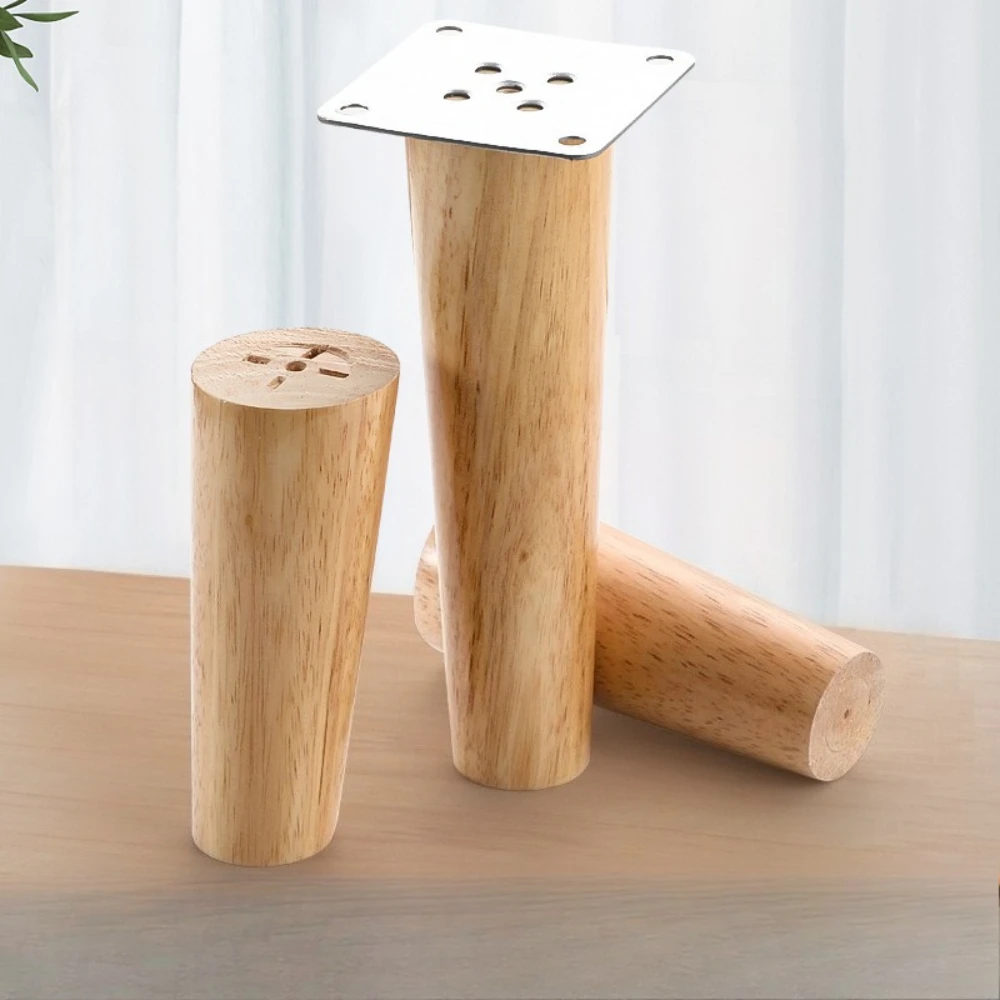 4 stücke Massivholz Sofa Beine Holz Couchtisch Möbel Nachttisch TV Schrank Unterstützung Stabilisieren Füße Gerade Möbel Beine Image
