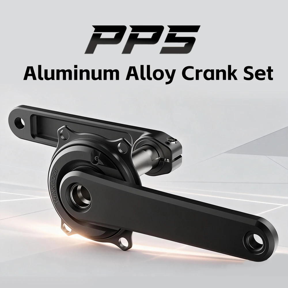 THINKRIDER PP5 Spider Leistungsmesser 4 Bolzen 110BCD 24mm Trittfrequenz-Pedalgleichgewicht BLE ANT+ Kurbelgarnitur Kettenblatt für Shimano Image