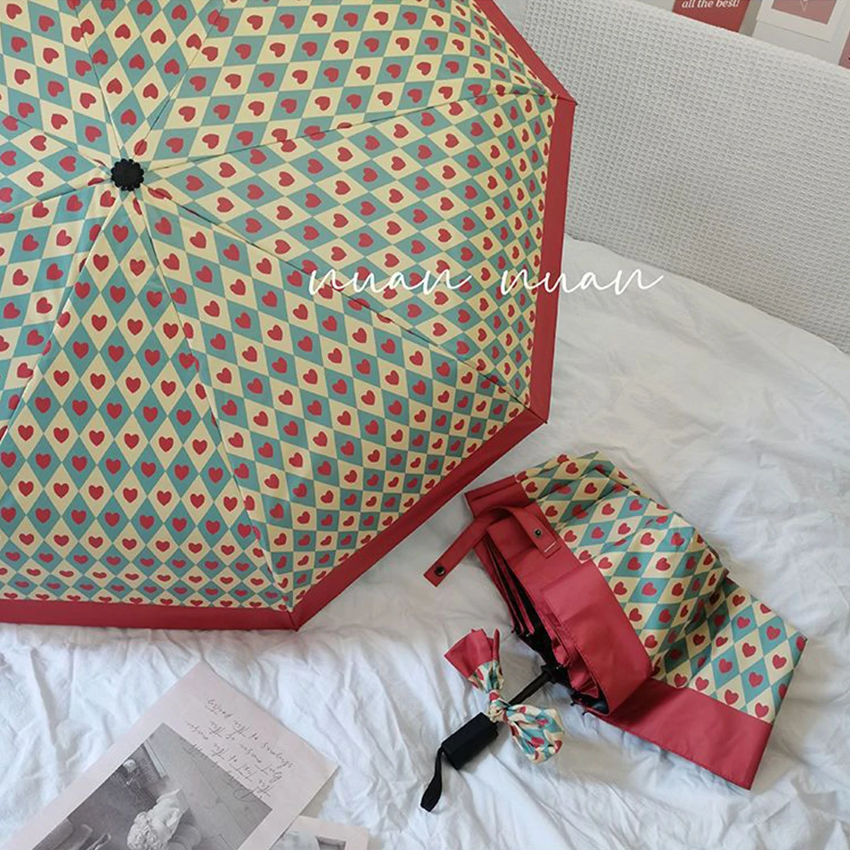 Rain and Rain Premium-Retro-Vollautomatischer Regenschirm mit doppeltem Verwendungszweck für Sonnenschirm, Sonnenschutz und UV-Schutz Image