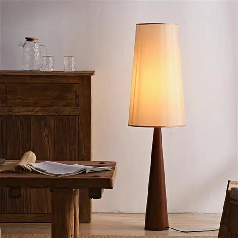 Mid Century moderne Stehlampe Designer Wabi Sabi Licht rustikale Naturholz Stehlampe für Wohnzimmer Schlafzimmer Nachttisch Stehlampe