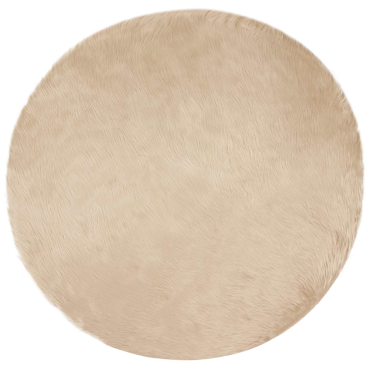 vidaXL Kunstschaffell Teppich Tafalla Beige Ø 80 cm Polyester Image
