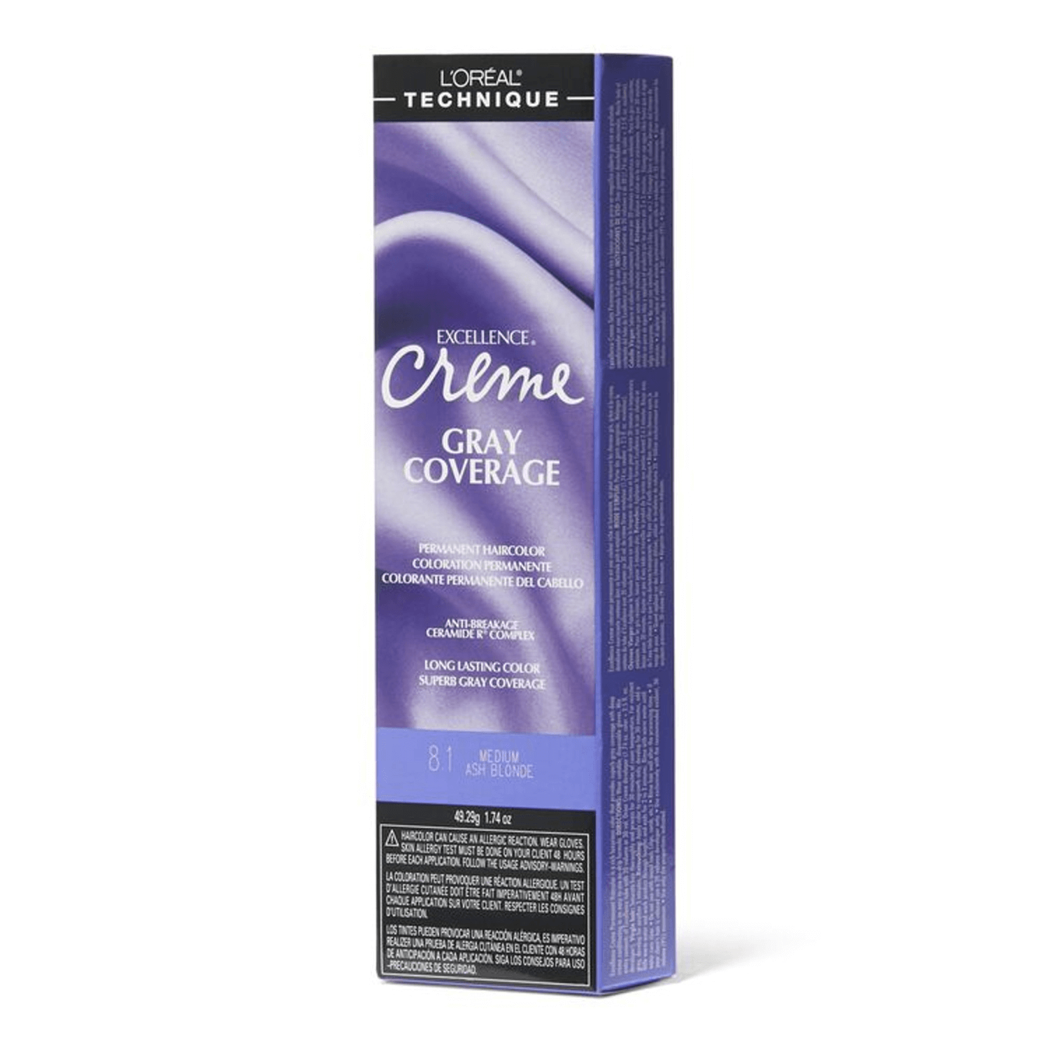 L'Oreal 8.1 Medium Ash Blonde Permanent Creme Hair Color 1.74 Oz