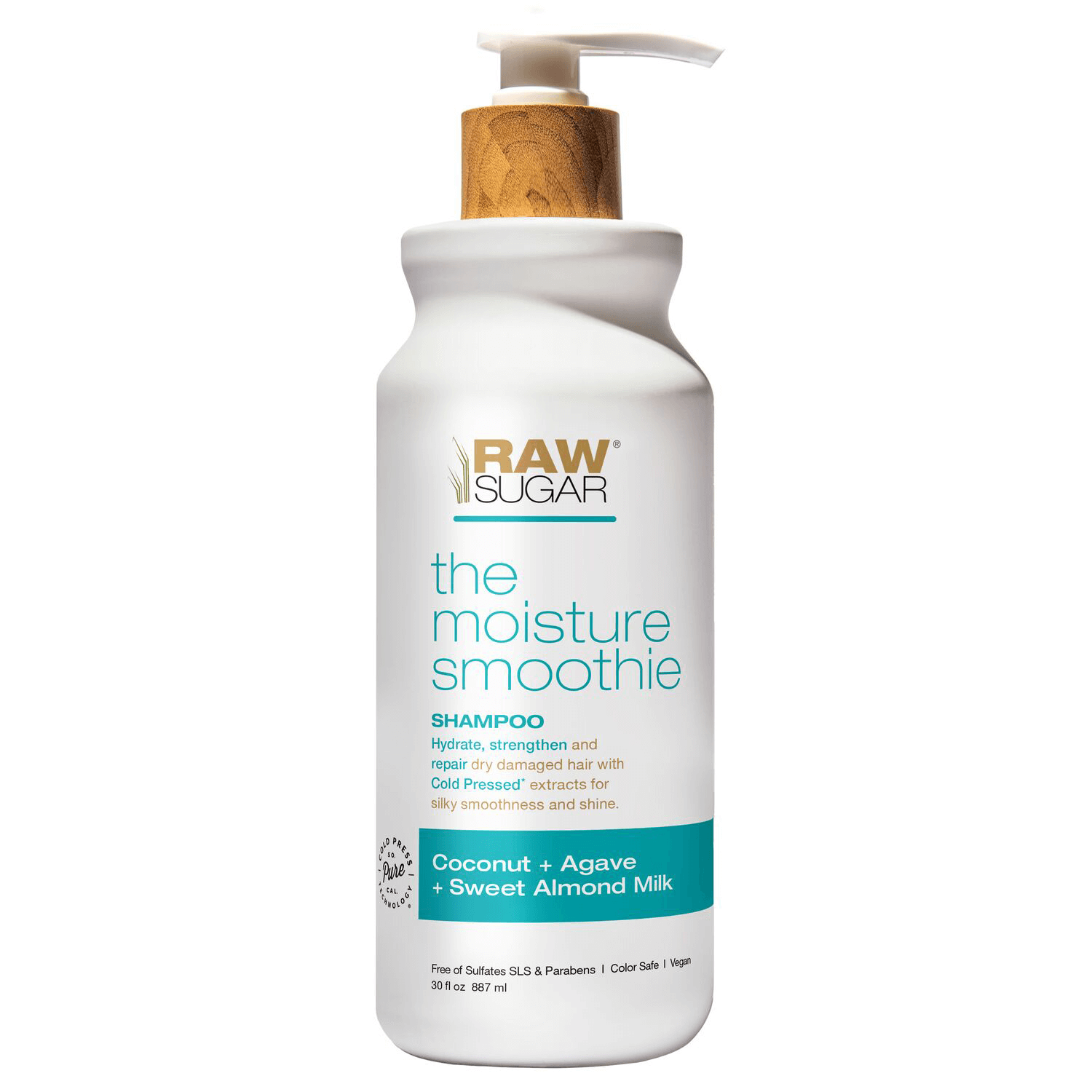 Raw Sugar Mositure Smoothie Shampoo - Coconut + Agave + Sweet Almond Milk 30 oz