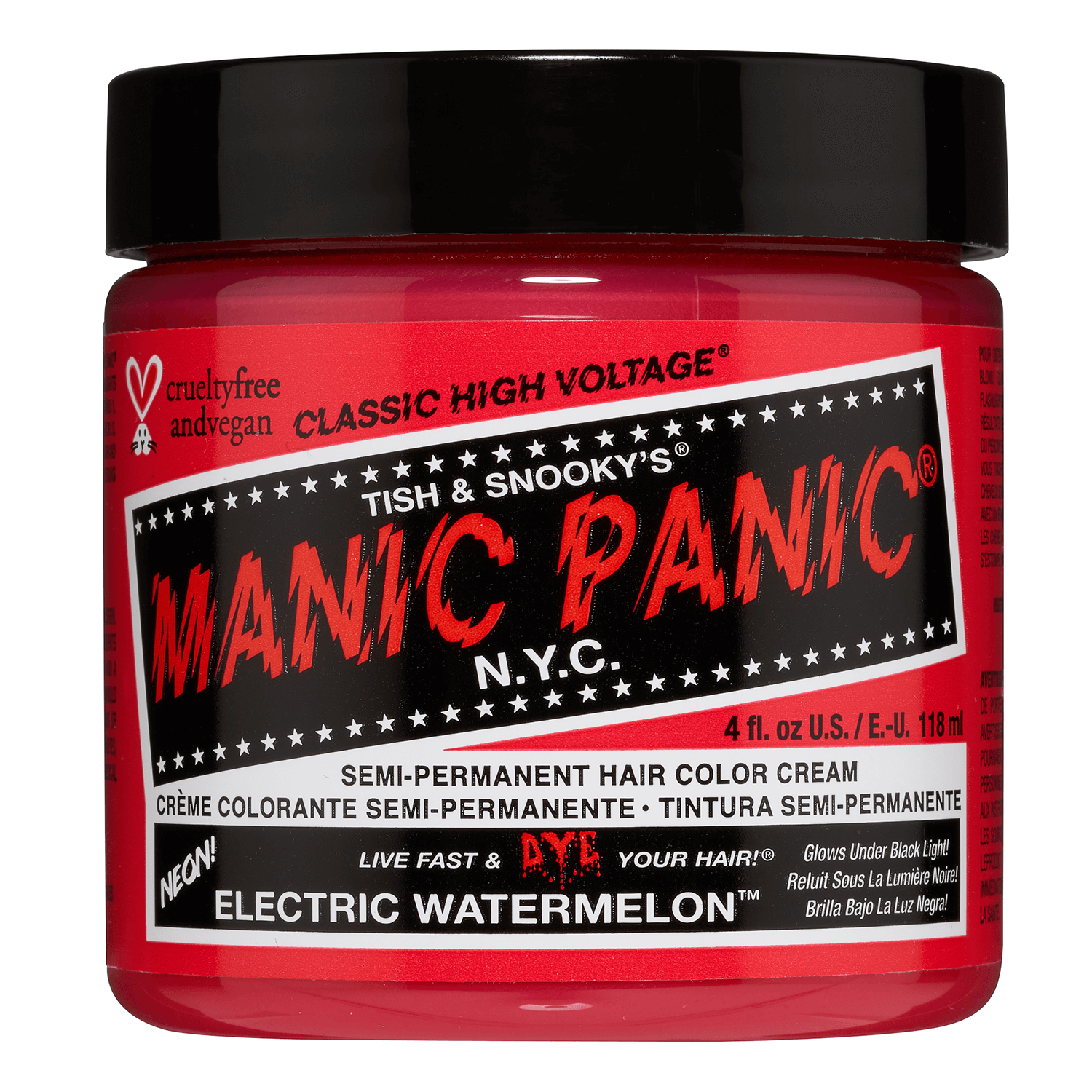 Manic Panic Electric Watermelon Semi Permanent Cream Hair Color 4 oz