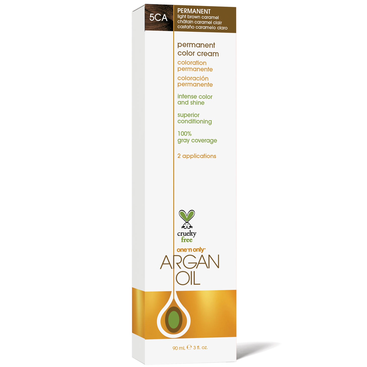 One 'n Only Argan Oil Permanent Color Cream 5CA Light Brown Caramel