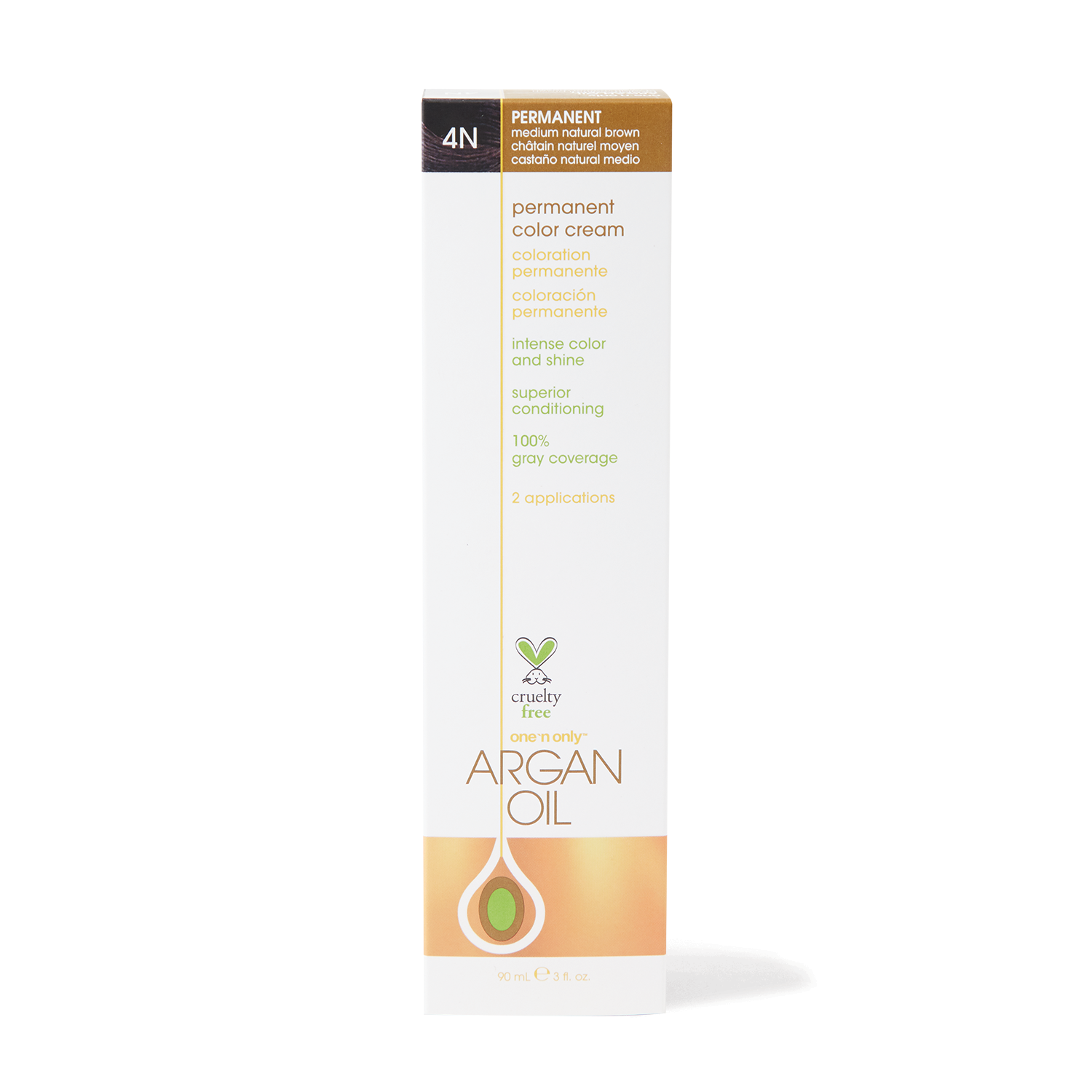 One 'n Only Argan Oil Permanent Color Cream 4N Medium Natural Brown