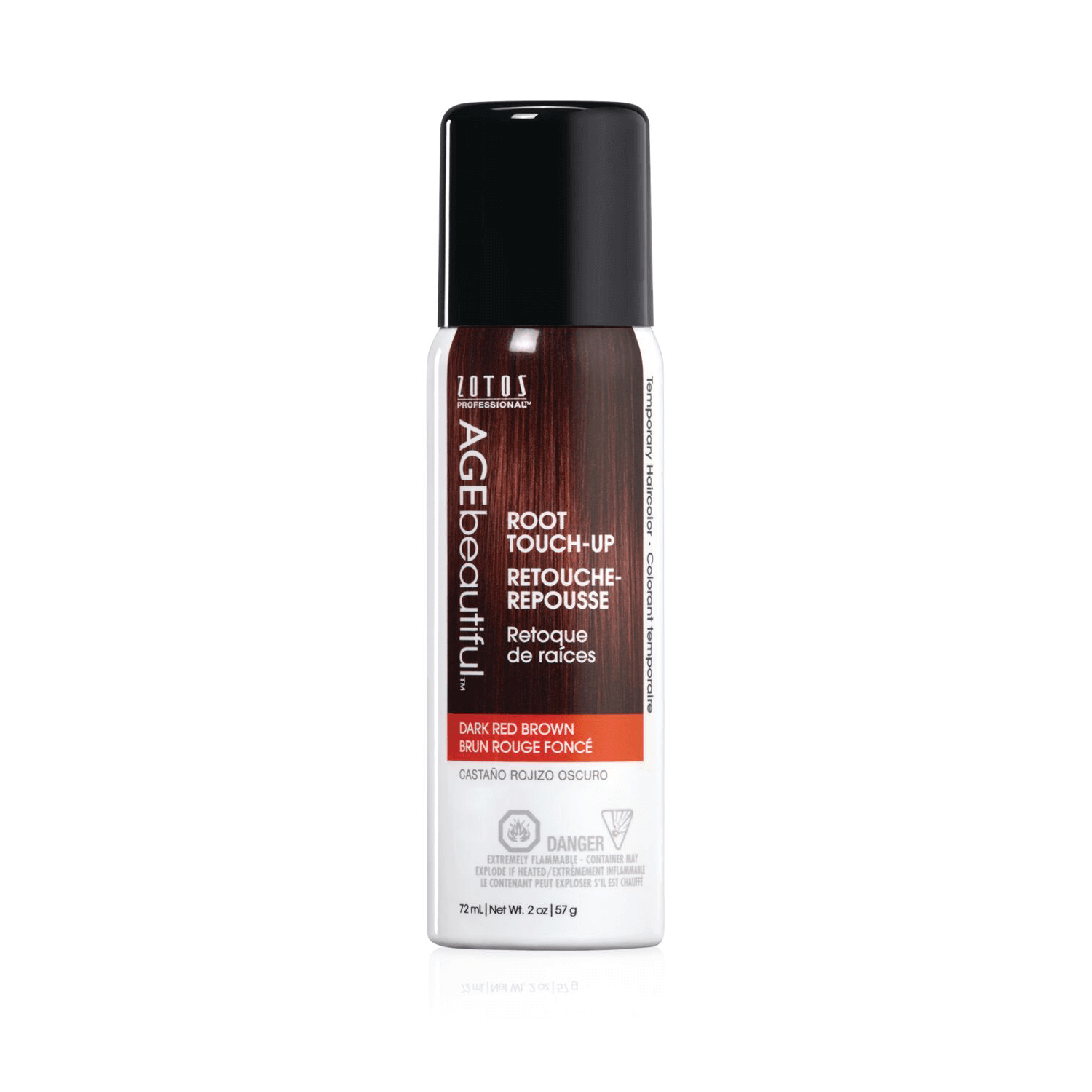 AGEbeautiful Dark Red Brown Root Touch Up Spray Temporary Hair Color 2 oz