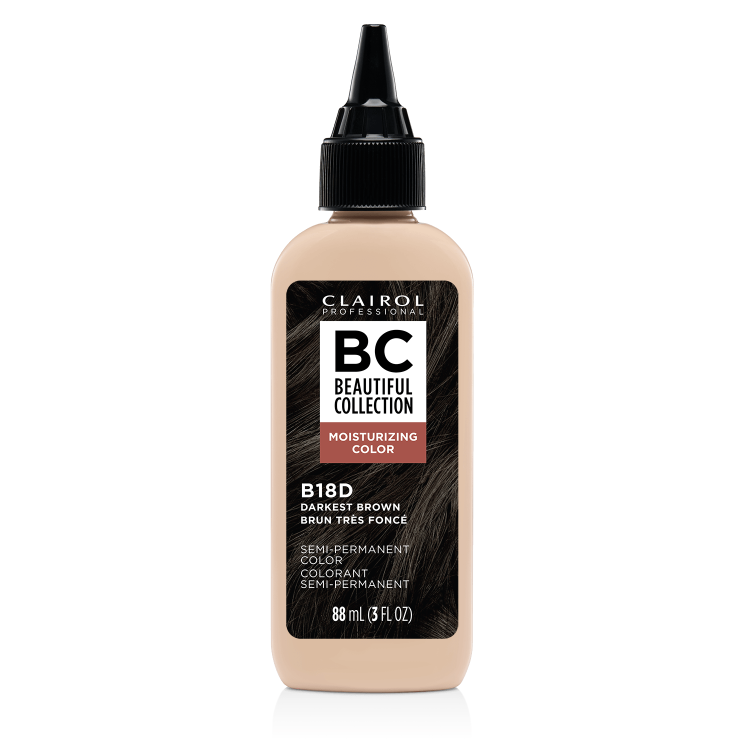 Clairol Professional B18D Darkest Brown Semi Permanent Moisturizing Hair Color 3 oz