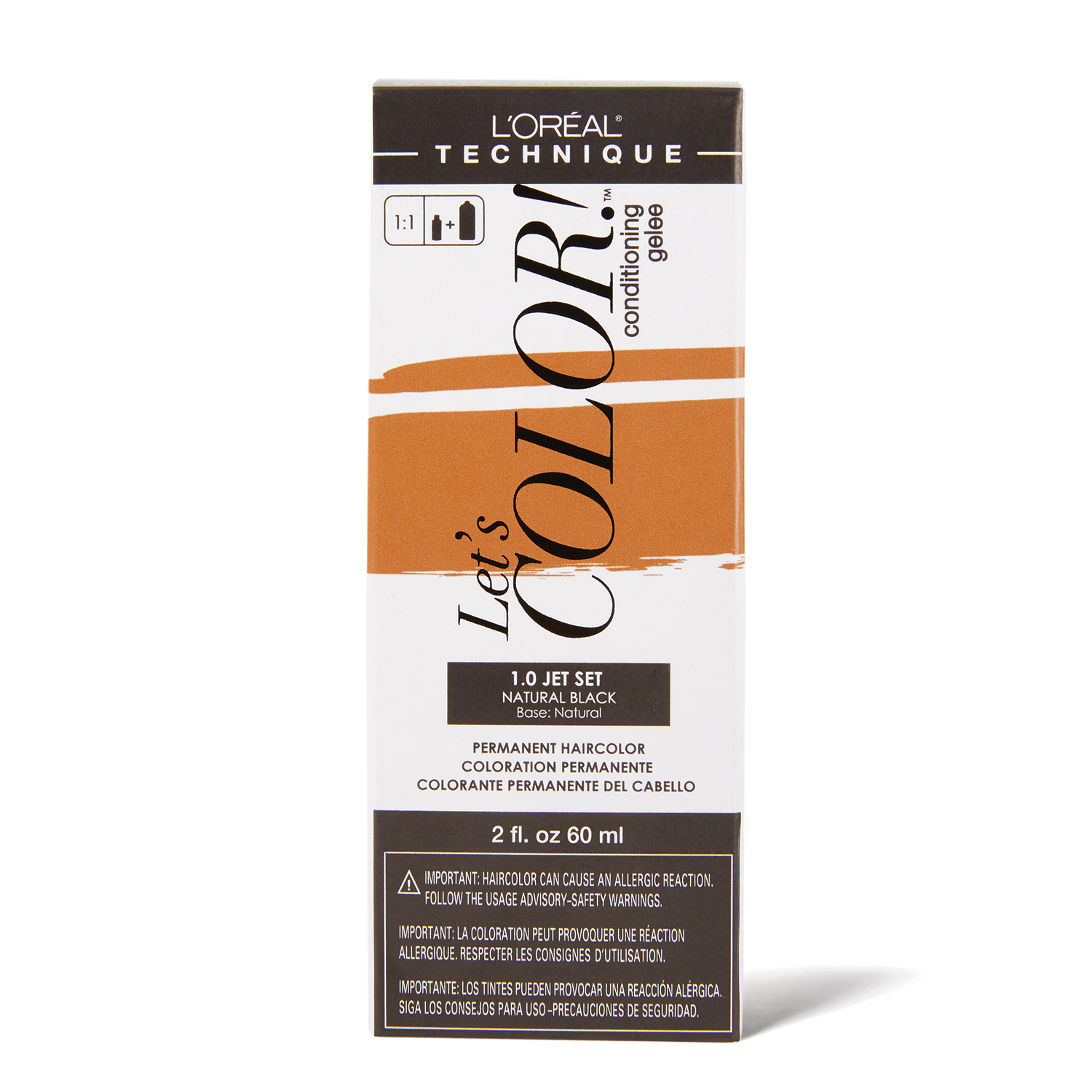 L'Oreal Let's COLOR! Conditioning Gelee Permanent Haircolor 1.0 Jet Set