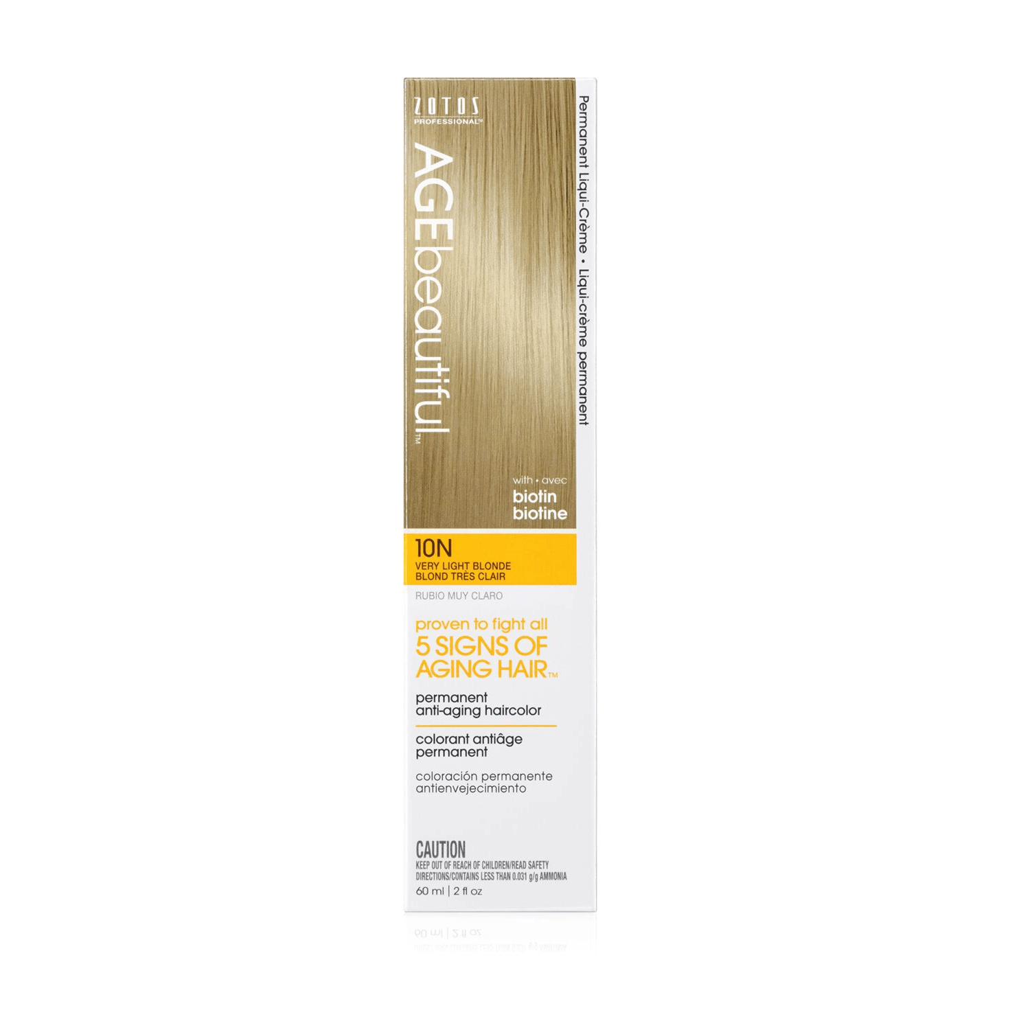 AGEbeautiful 10N Very Light Blonde Permanent Liqui Creme Haircolor 2 oz