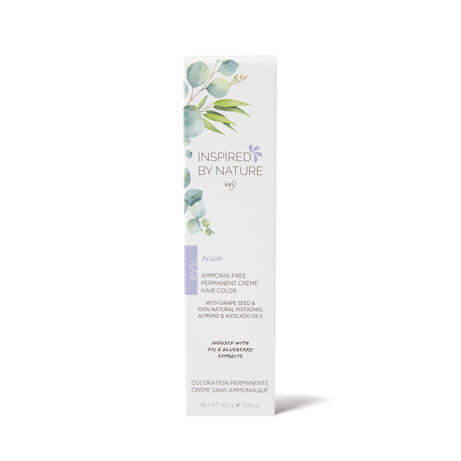 Inspired By Nature Ammonia-Free Permanent Hair Color Plum 4VV 2.05 Oz