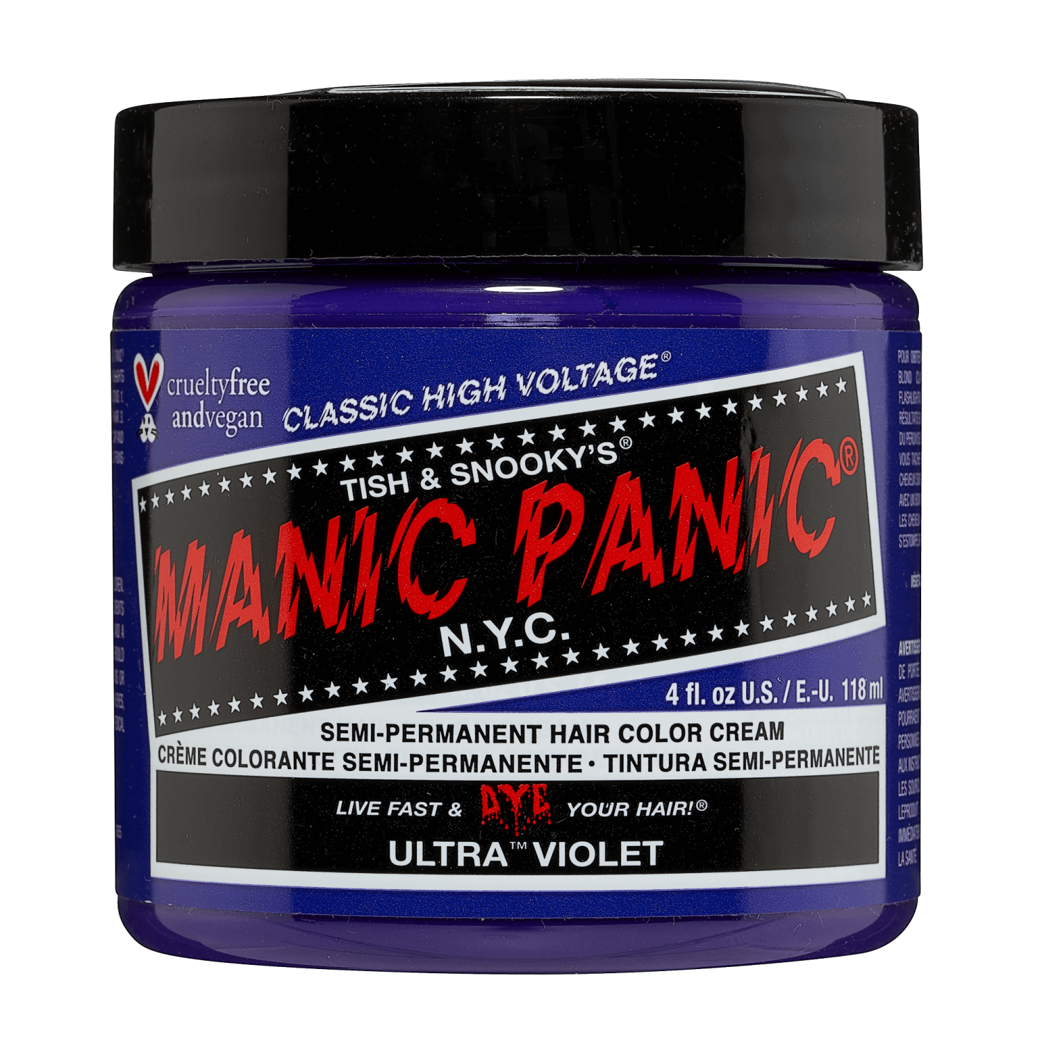 Manic Panic Ultra Violet Semi Permanent Cream Hair Color 4 oz