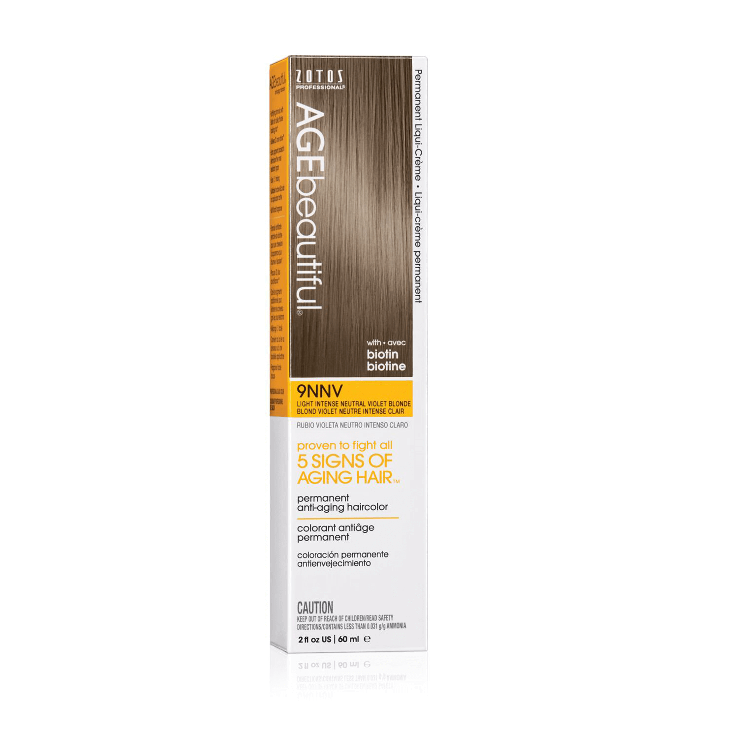 Zotos Professional 9NNV Light Intense Neutral Violet Blonde Permanent Liqui-Crème Hair Color 2 oz