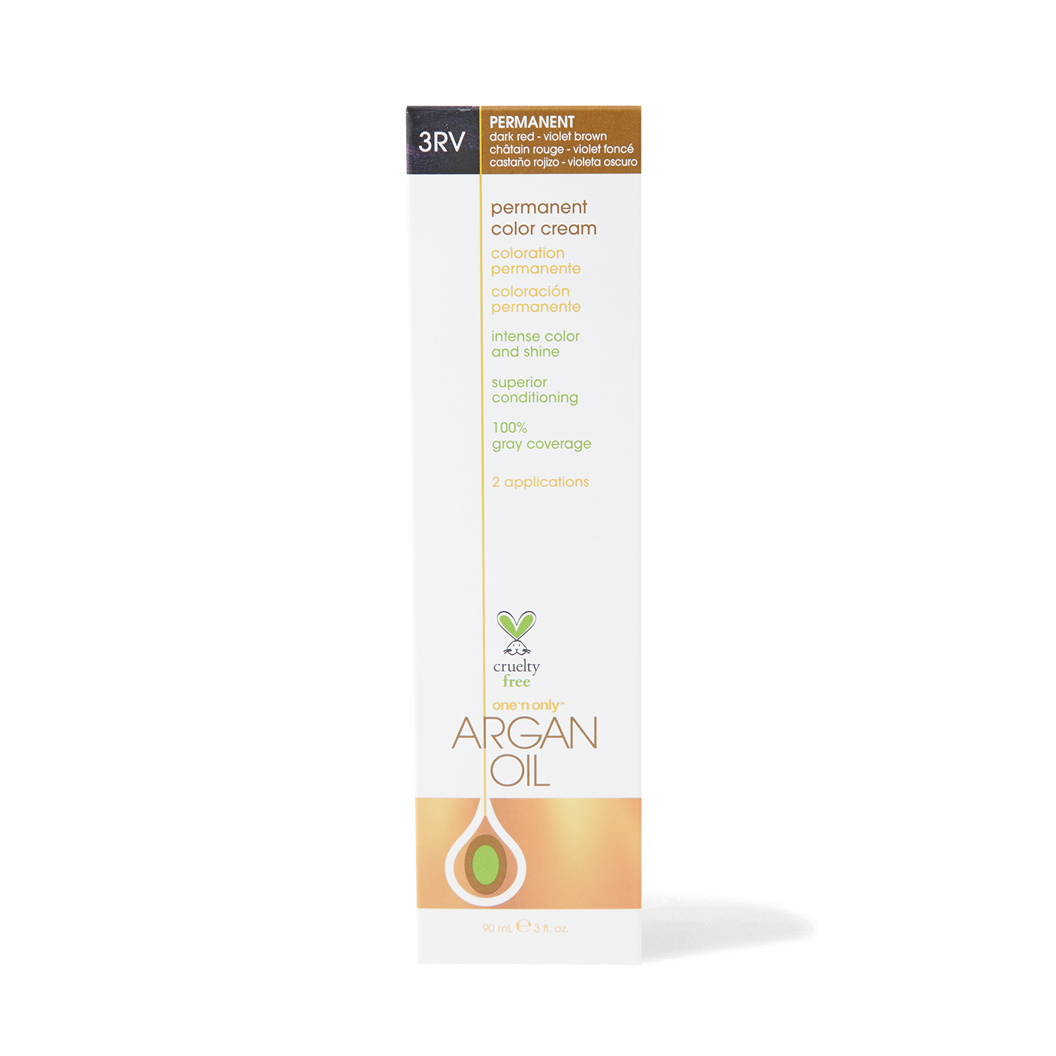 One 'n Only Argan Oil Permanent Color Cream 3RV Dark Red Violet Brown